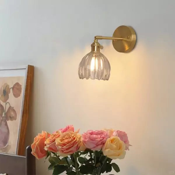 Retro – Vägglampa Glas Tulpanknopp