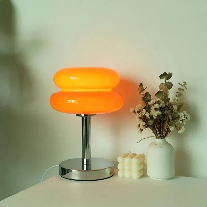 Retro Macaron Bordslampa i färgat glas