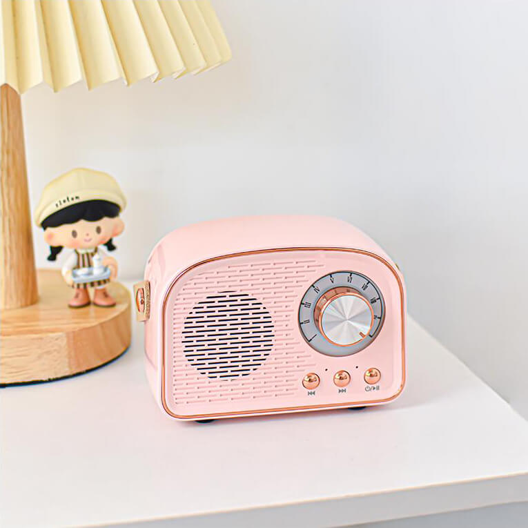 Retro Rund Radio Bluetooth Högtalare