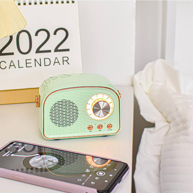 Retro Rund Radio Bluetooth Högtalare