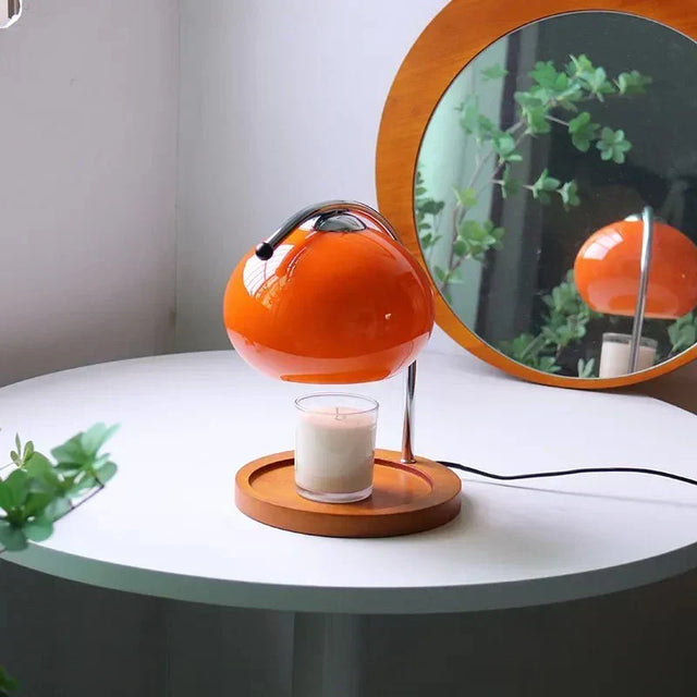 Glasbordslampa i retrostil med stativ