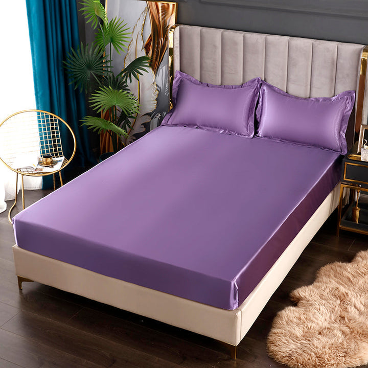 Silkesatin Elastisk Fodrad Lakan med GRATIS* Silkesatin Örngott