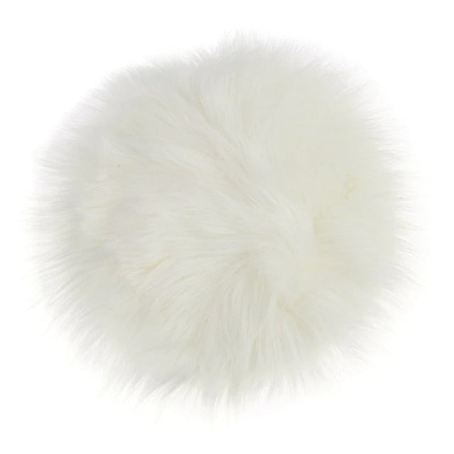 Faux Fur Rund Sittkudde