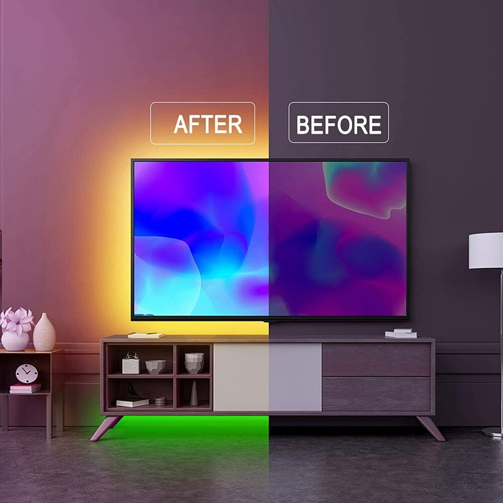 LED Ljusremsa, 30 m, 15 m, Musik Synkronisering, Bluetooth, 5050, RGB Ambient Light med Fjärrkontroll