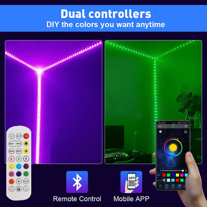LED Ljusremsa, 30 m, 15 m, Musik Synkronisering, Bluetooth, 5050, RGB Ambient Light med Fjärrkontroll