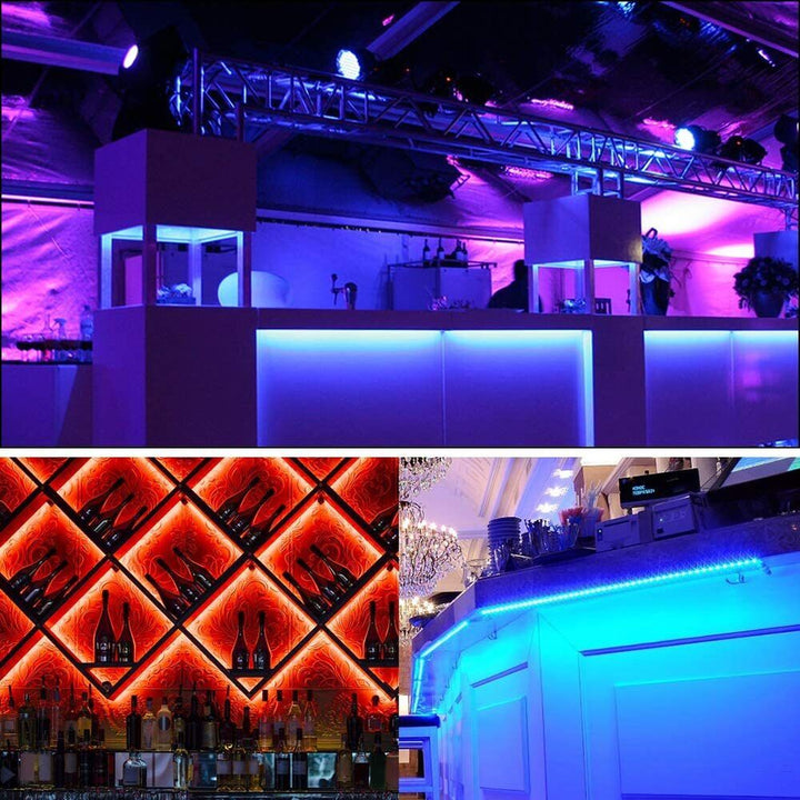 LED Ljusremsa, 30 m, 15 m, Musik Synkronisering, Bluetooth, 5050, RGB Ambient Light med Fjärrkontroll