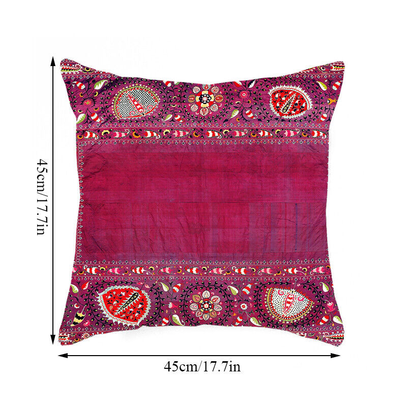 Etnisk Boho Mandala Tryck Linne Kuddeöverdrag Soffkudde Täcke Heminredning