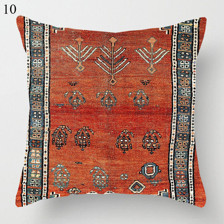 Etnisk Boho Mandala Tryck Linne Kuddeöverdrag Soffkudde Täcke Heminredning