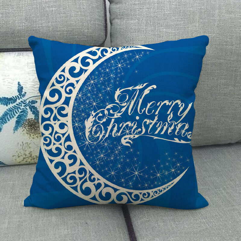 18" Kuddar Merry Xmas Soffkuddeöverdrag Hem Soffdekoration Kuddslip