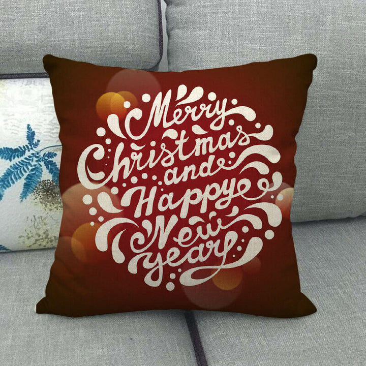 18" Kuddar Merry Xmas Soffkuddeöverdrag Hem Soffdekoration Kuddslip