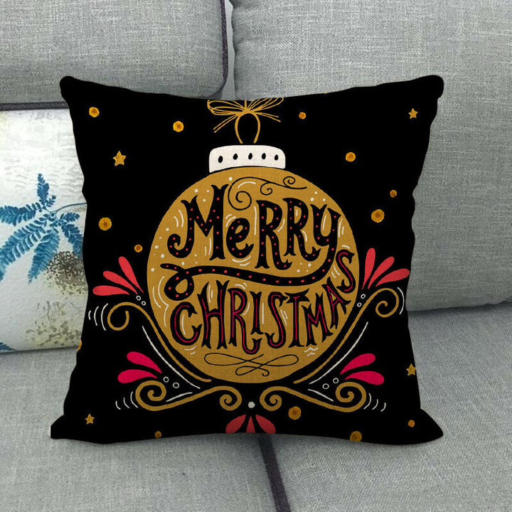18" Kuddar Merry Xmas Soffkuddeöverdrag Hem Soffdekoration Kuddslip