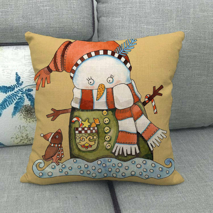 18" Kuddar Merry Xmas Soffkuddeöverdrag Hem Soffdekoration Kuddslip