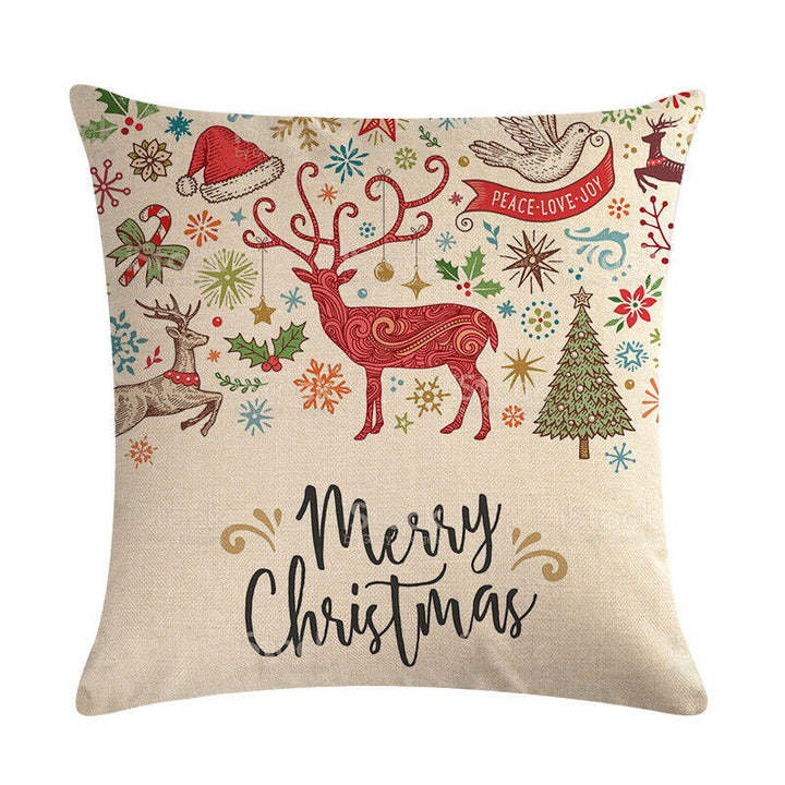 18" Kuddar Merry Xmas Soffkuddeöverdrag Hem Soffdekoration Kuddslip