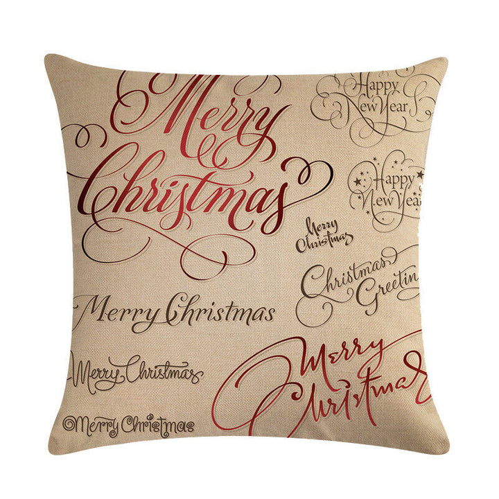 18" Kuddar Merry Xmas Soffkuddeöverdrag Hem Soffdekoration Kuddslip