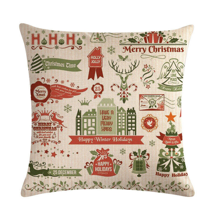 18" Kuddar Merry Xmas Soffkuddeöverdrag Hem Soffdekoration Kuddslip