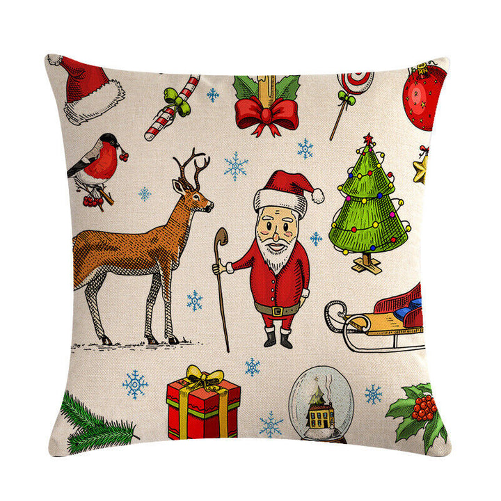 18" Kuddar Merry Xmas Soffkuddeöverdrag Hem Soffdekoration Kuddslip