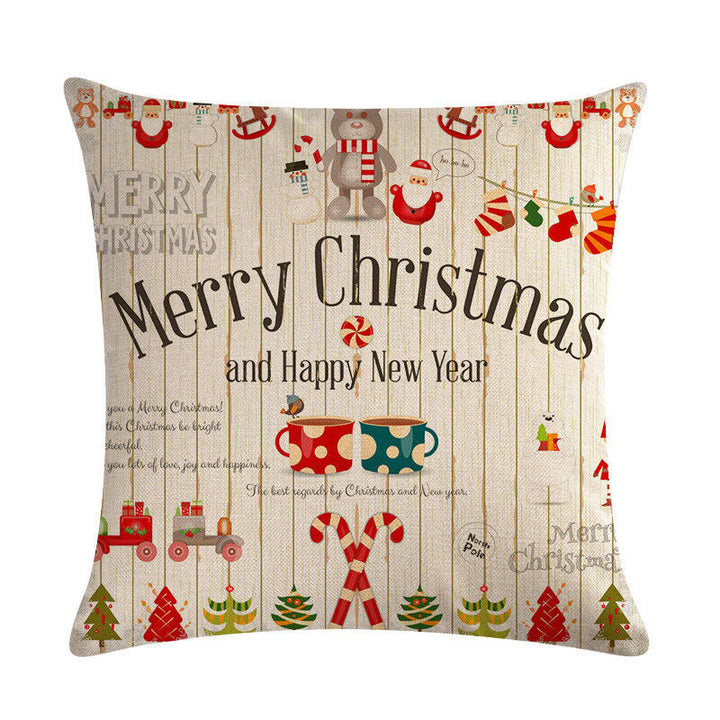 18" Kuddar Merry Xmas Soffkuddeöverdrag Hem Soffdekoration Kuddslip