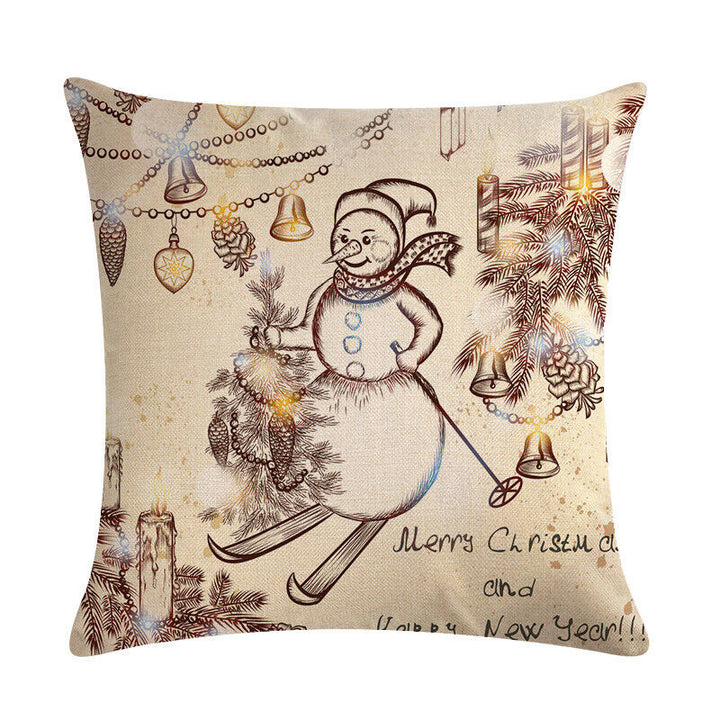 18" Kuddar Merry Xmas Soffkuddeöverdrag Hem Soffdekoration Kuddslip