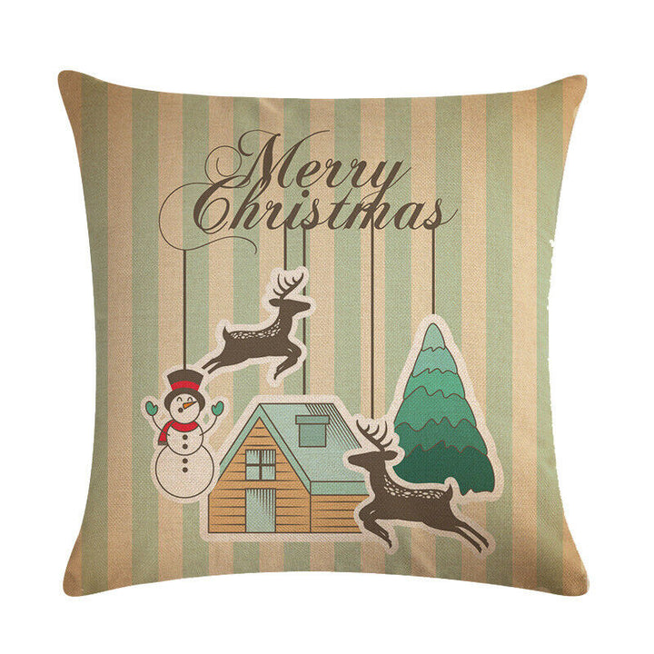 18" Kuddar Merry Xmas Soffkuddeöverdrag Hem Soffdekoration Kuddslip