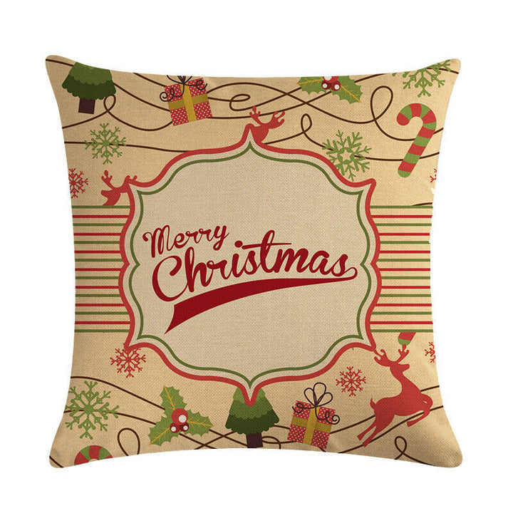 18" Kuddar Merry Xmas Soffkuddeöverdrag Hem Soffdekoration Kuddslip
