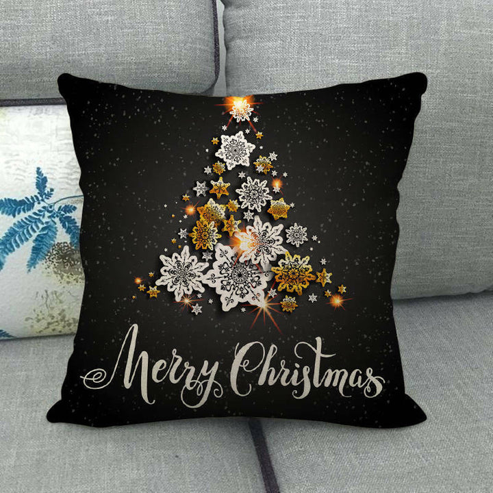 18" Kuddar Merry Xmas Soffkuddeöverdrag Hem Soffdekoration Kuddslip