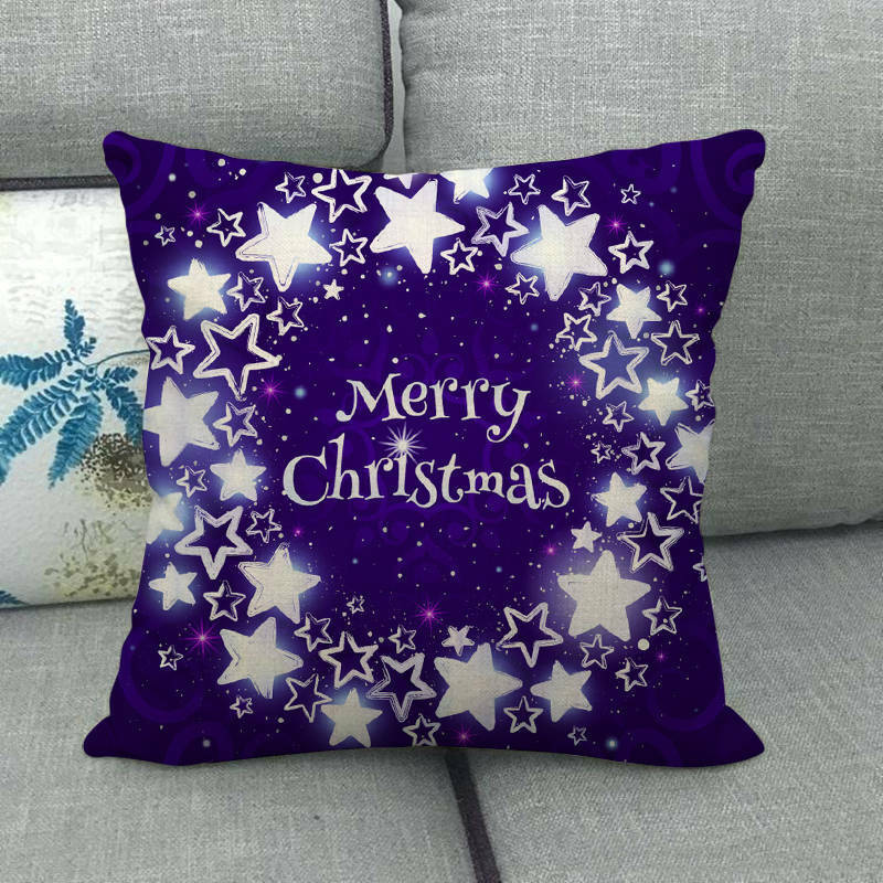 18" Kuddar Merry Xmas Soffkuddeöverdrag Hem Soffdekoration Kuddslip