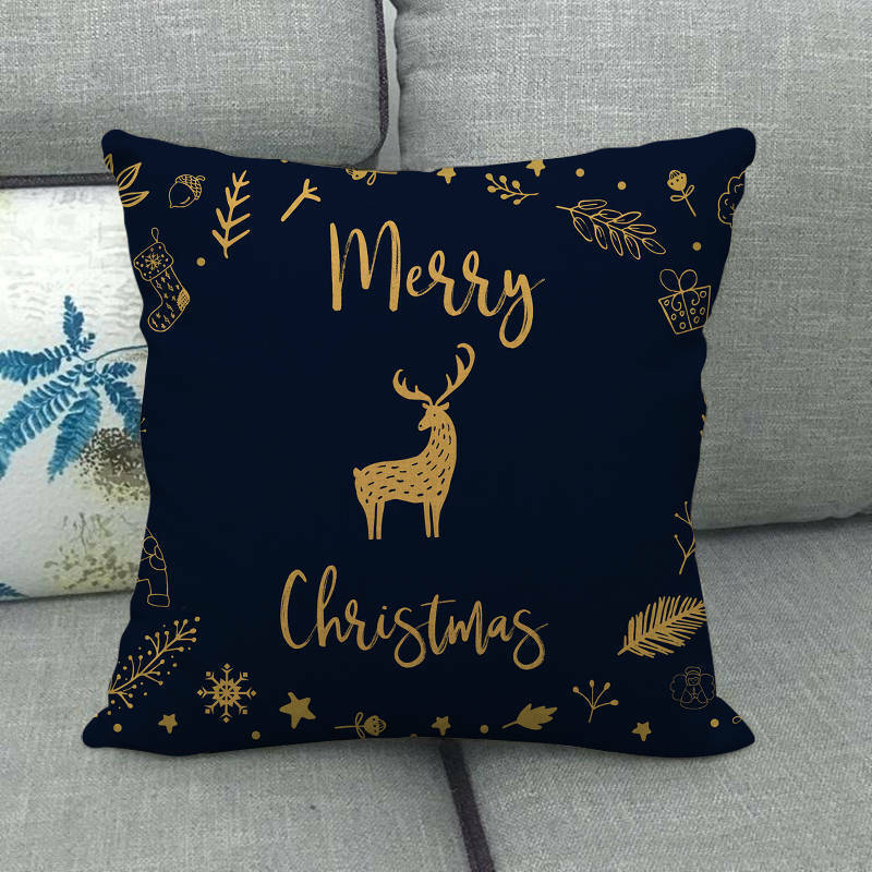 18" Kuddar Merry Xmas Soffkuddeöverdrag Hem Soffdekoration Kuddslip