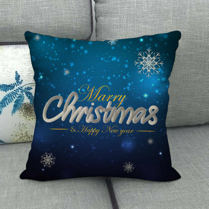 18" Kuddar Merry Xmas Soffkuddeöverdrag Hem Soffdekoration Kuddslip