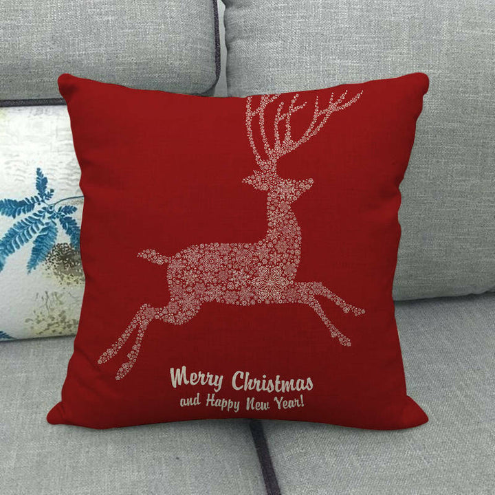 18" Kuddar Merry Xmas Soffkuddeöverdrag Hem Soffdekoration Kuddslip