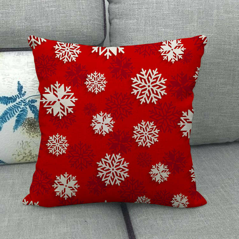 18" Kuddar Merry Xmas Soffkuddeöverdrag Hem Soffdekoration Kuddslip