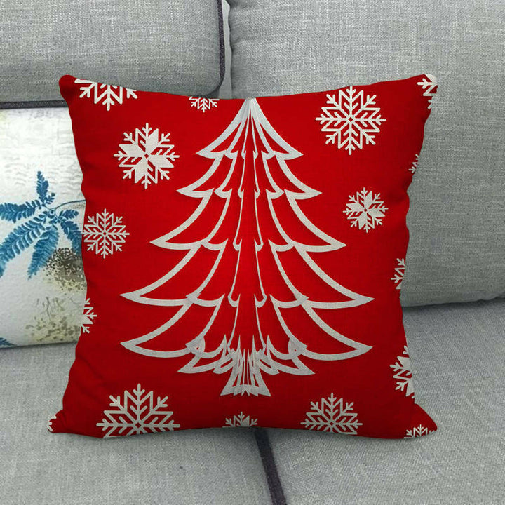 18" Kuddar Merry Xmas Soffkuddeöverdrag Hem Soffdekoration Kuddslip