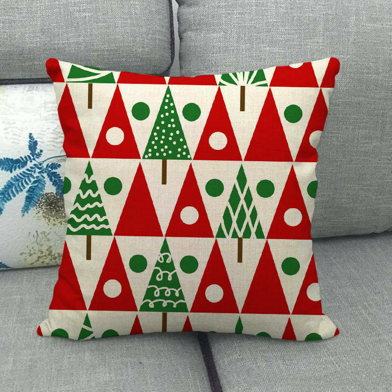 18" Kuddar Merry Xmas Soffkuddeöverdrag Hem Soffdekoration Kuddslip