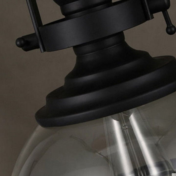 Antik Glasjärn Retro Industriell Kandelaber Pendel Taklampor