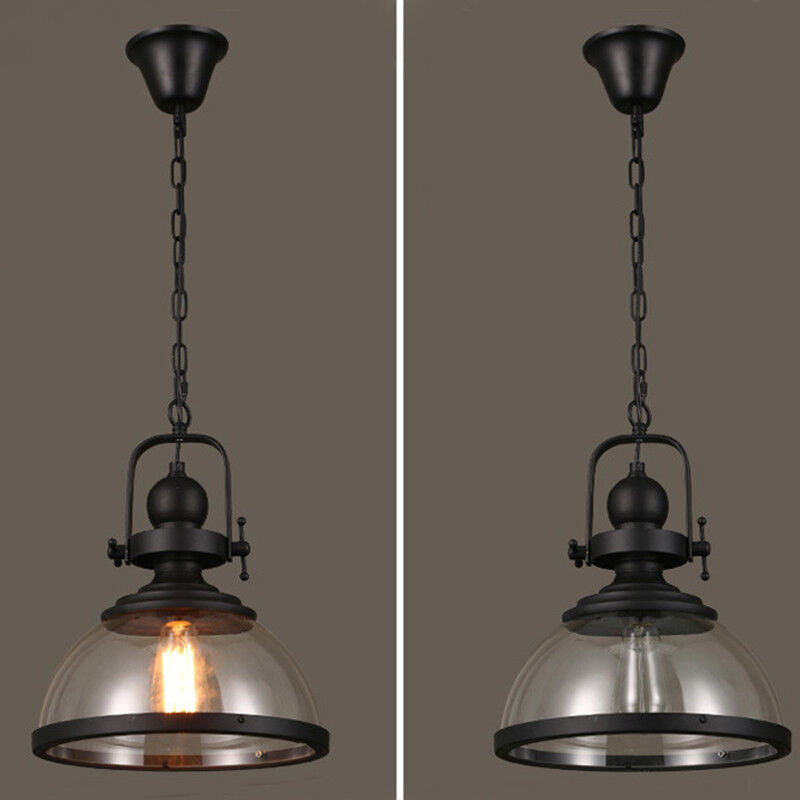 Antik Glasjärn Retro Industriell Kandelaber Pendel Taklampor