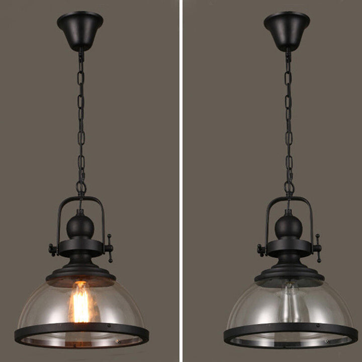 Antik Glasjärn Retro Industriell Kandelaber Pendel Taklampor