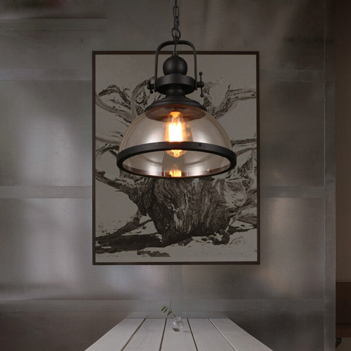 Antik Glasjärn Retro Industriell Kandelaber Pendel Taklampor