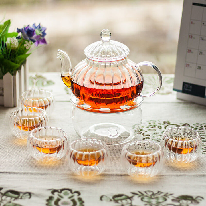 Kristallklar Glasteapot Set