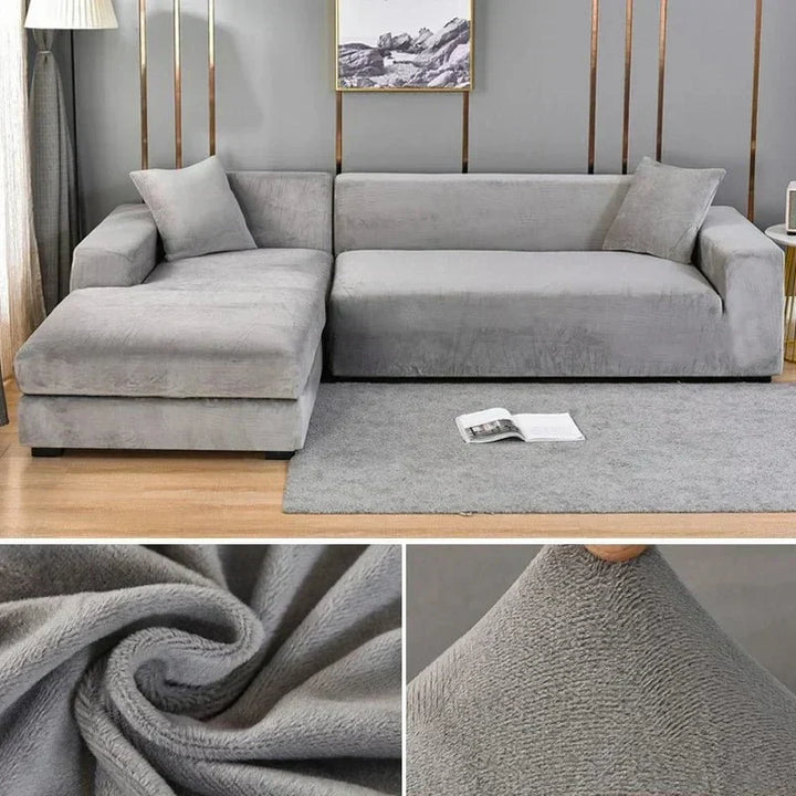 Samtlux Sammetsoffadyn – Elegant Stretchpassform för Lyxig Komfort och Skydd