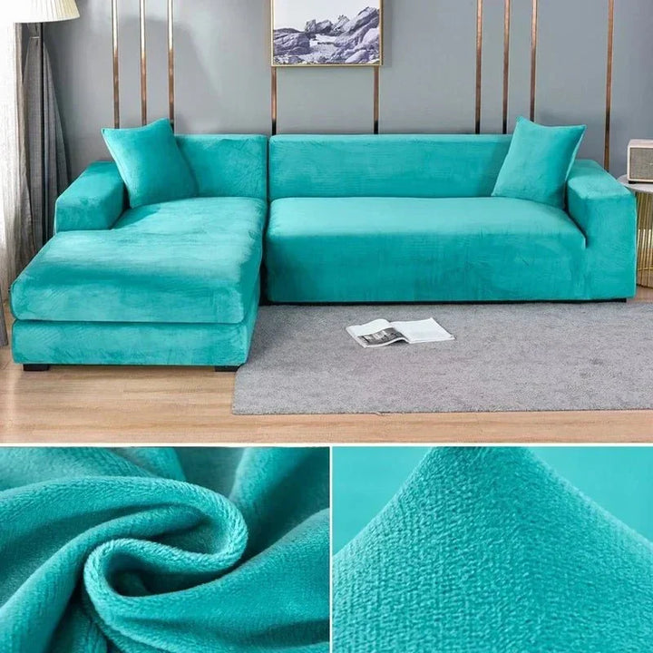 Samtlux Sammetsoffadyn – Elegant Stretchpassform för Lyxig Komfort och Skydd