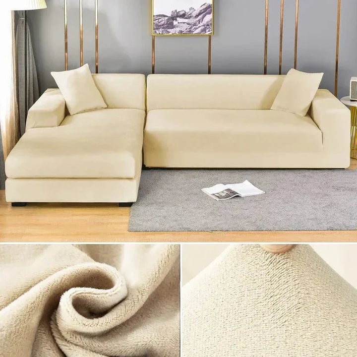Samtlux Sammetsoffadyn – Elegant Stretchpassform för Lyxig Komfort och Skydd