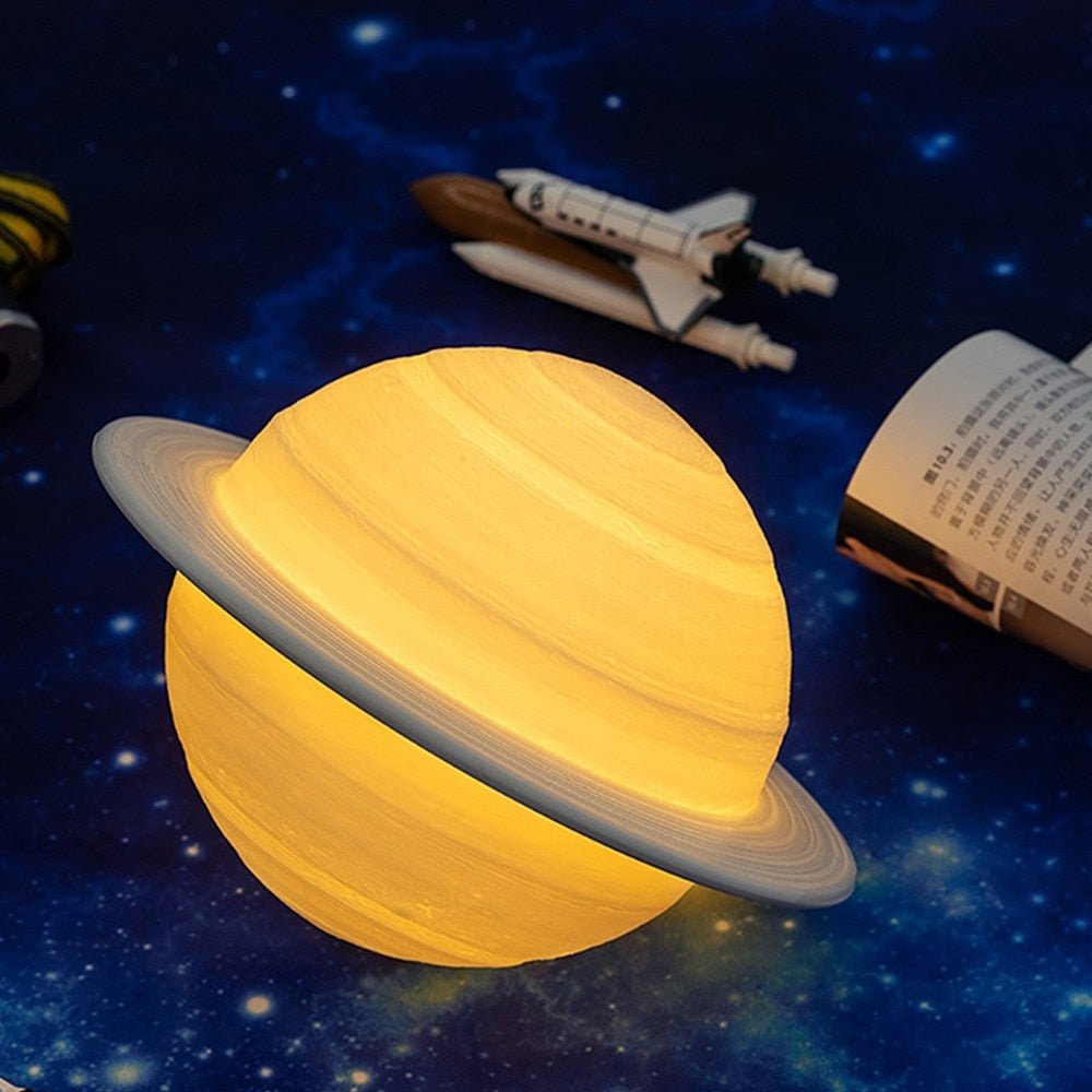 Lampa - SaturnGlow - Planetär Design - Justerbar Belysning