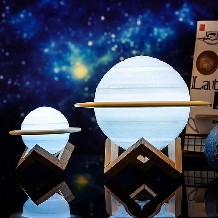 Saturnus Planet Nattlampa