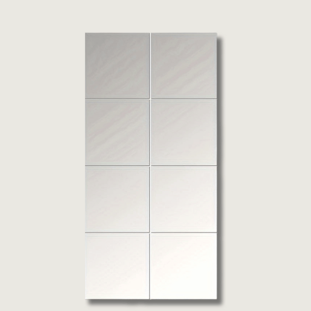 EleganceTiles - 8 Stilsäkra Självhäftande Spegelplattor för Heminredning
