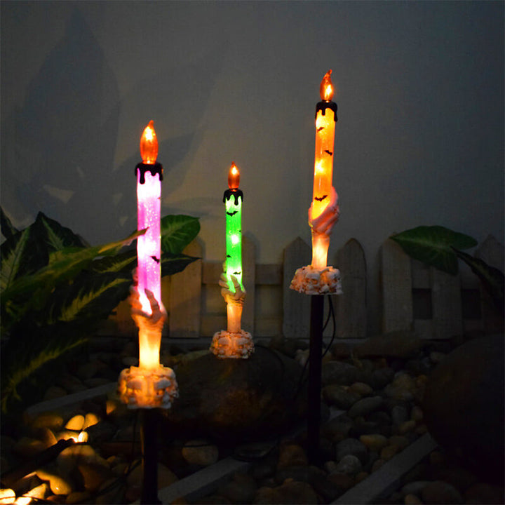 Bästa Gåvan*Solcellslampa Halloween Spökhandske Utomhus Golvlampa