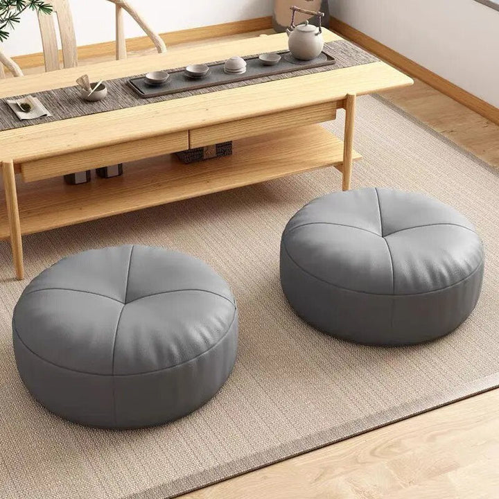 Lätt Japansk Stil Nappa Läder Fotkudde