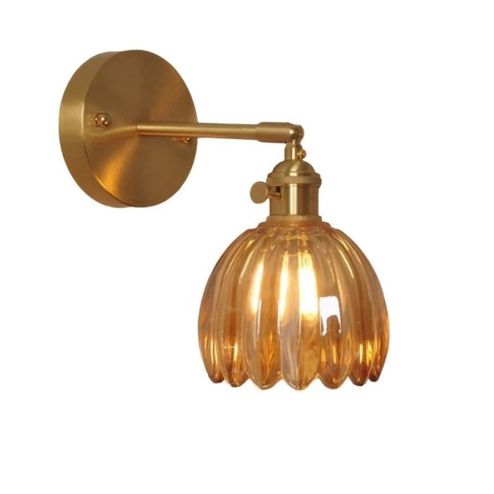 Retro – Vägglampa Glas Tulpanknopp