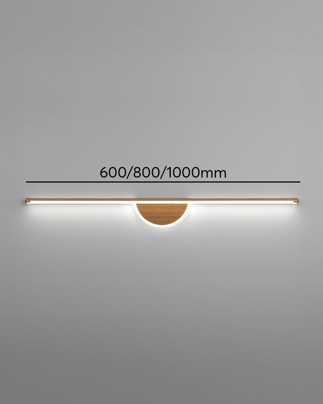 Modern vägglampa av träbåge
