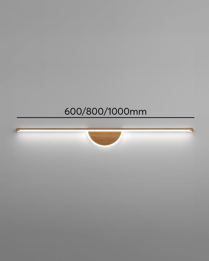 Modern vägglampa av träbåge