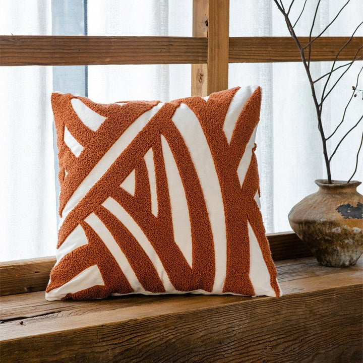 Nordisk stil i vardagsrummet sofföverdrag | Enkel geometrisk jacquard mjuk och bekväm kuddfodral