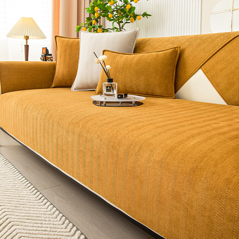 Herringbone Chenille Tyg Möbel Skyddsoffapåse |